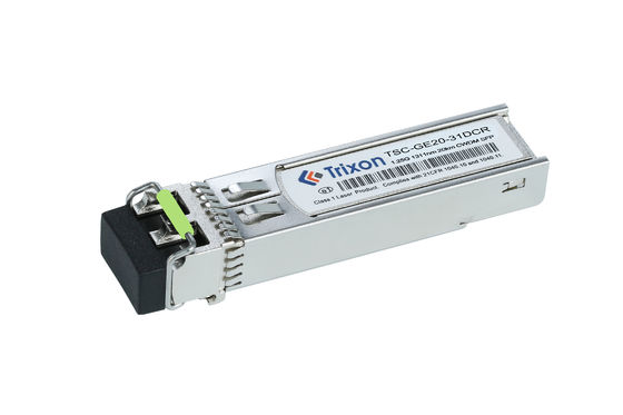 TSC-GE20-XXDCR 20km 3.3V CWDM SFP ট্রান্সসিভার Mod1270 Nm-1610 Nm তরঙ্গদৈর্ঘ্য 1.25G ডেটা রেট